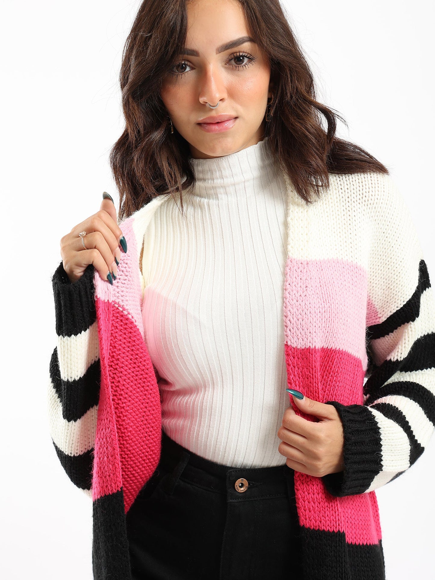 Cardigan - Striped - Colourful