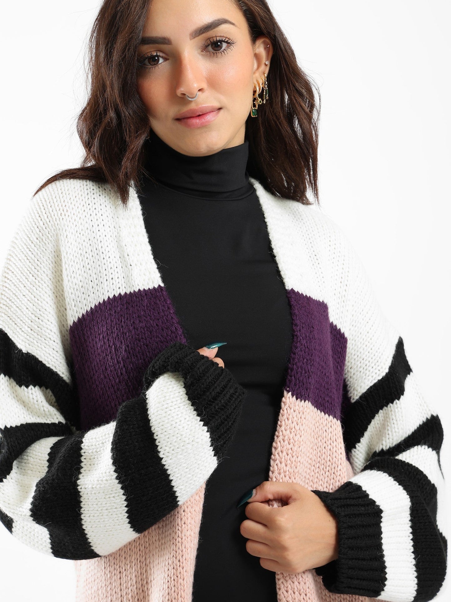 Cardigan - Striped - Colourful