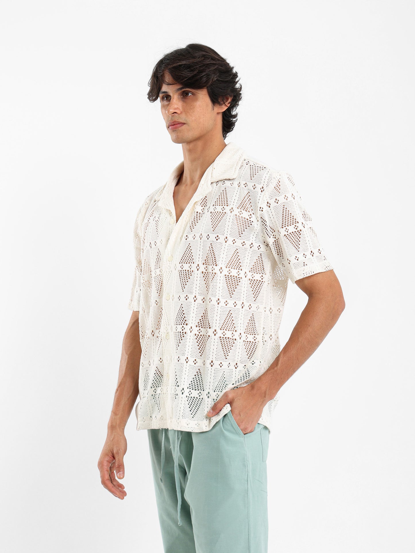 Perforated Textured Shirt