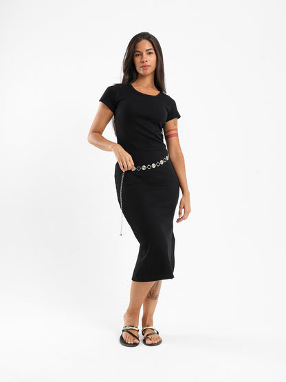 Metallic Circle Chain Belt