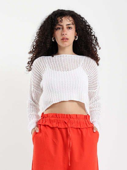 Tricot Loose Fit Knit Top