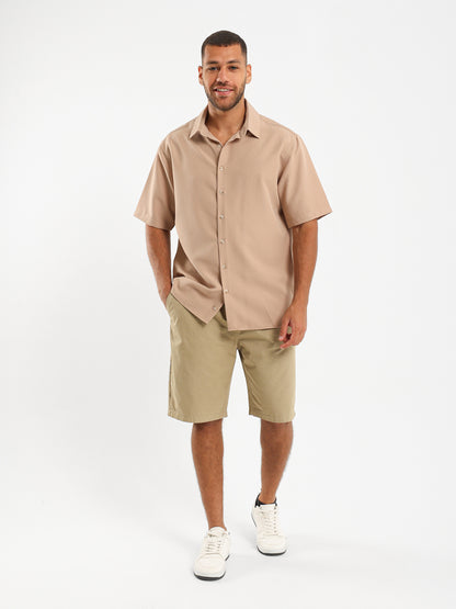 Waffle Textured Short Sleeve Shirt