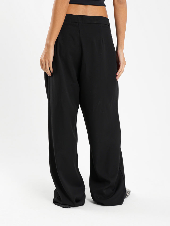 Wrap Front Low Waist Pants