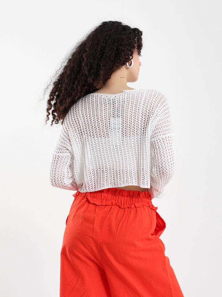 Tricot Loose Fit Knit Top