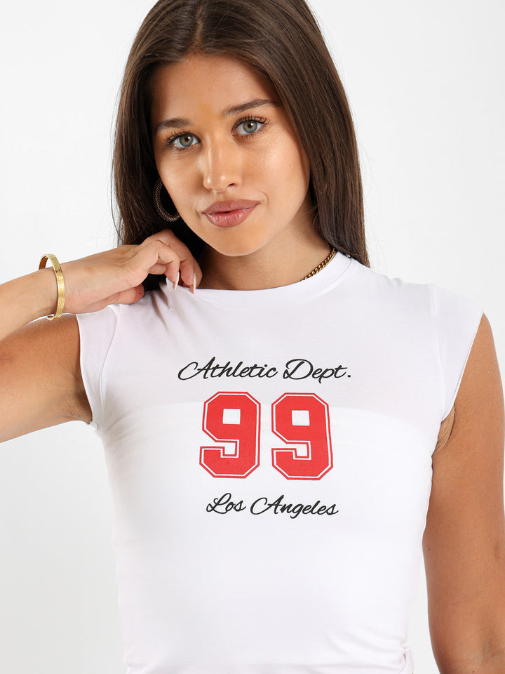 "99 Los Angeles" Print Fitted Tshirt
