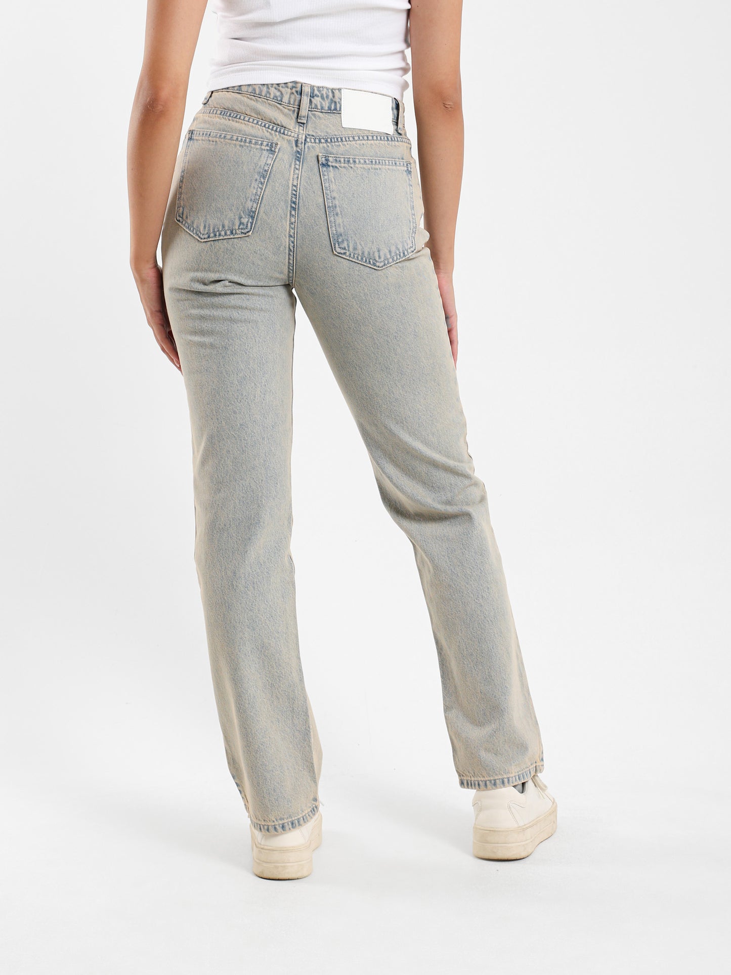 Overdyed Straight-Leg Jeans
