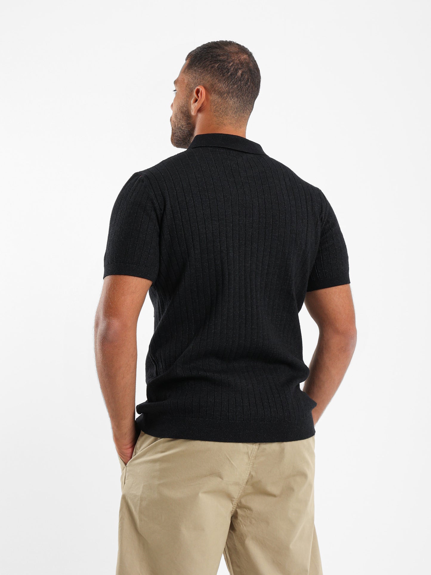 Ribbed Polo Shirt