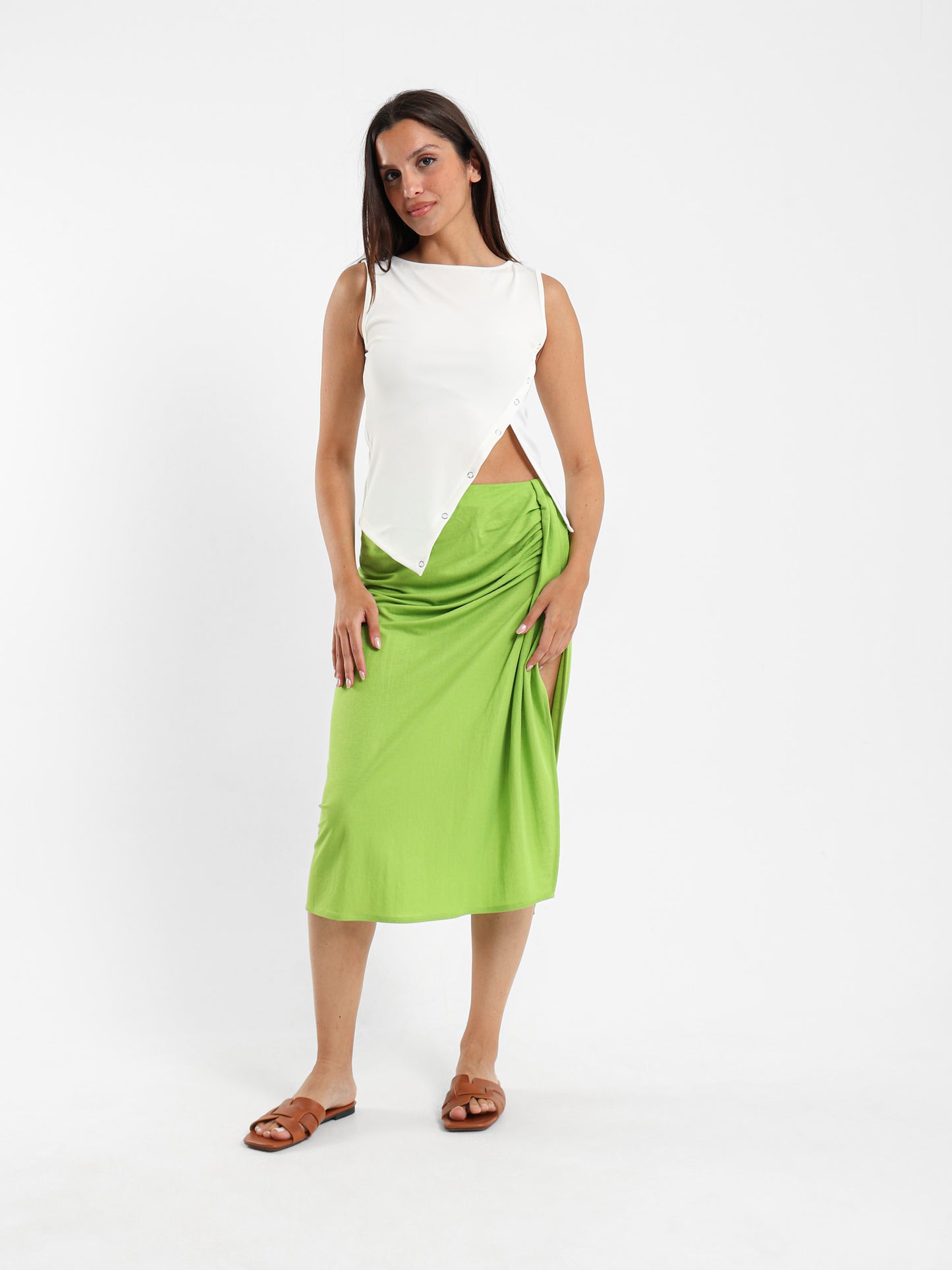 Front Twist Midi Skirt - Outlet