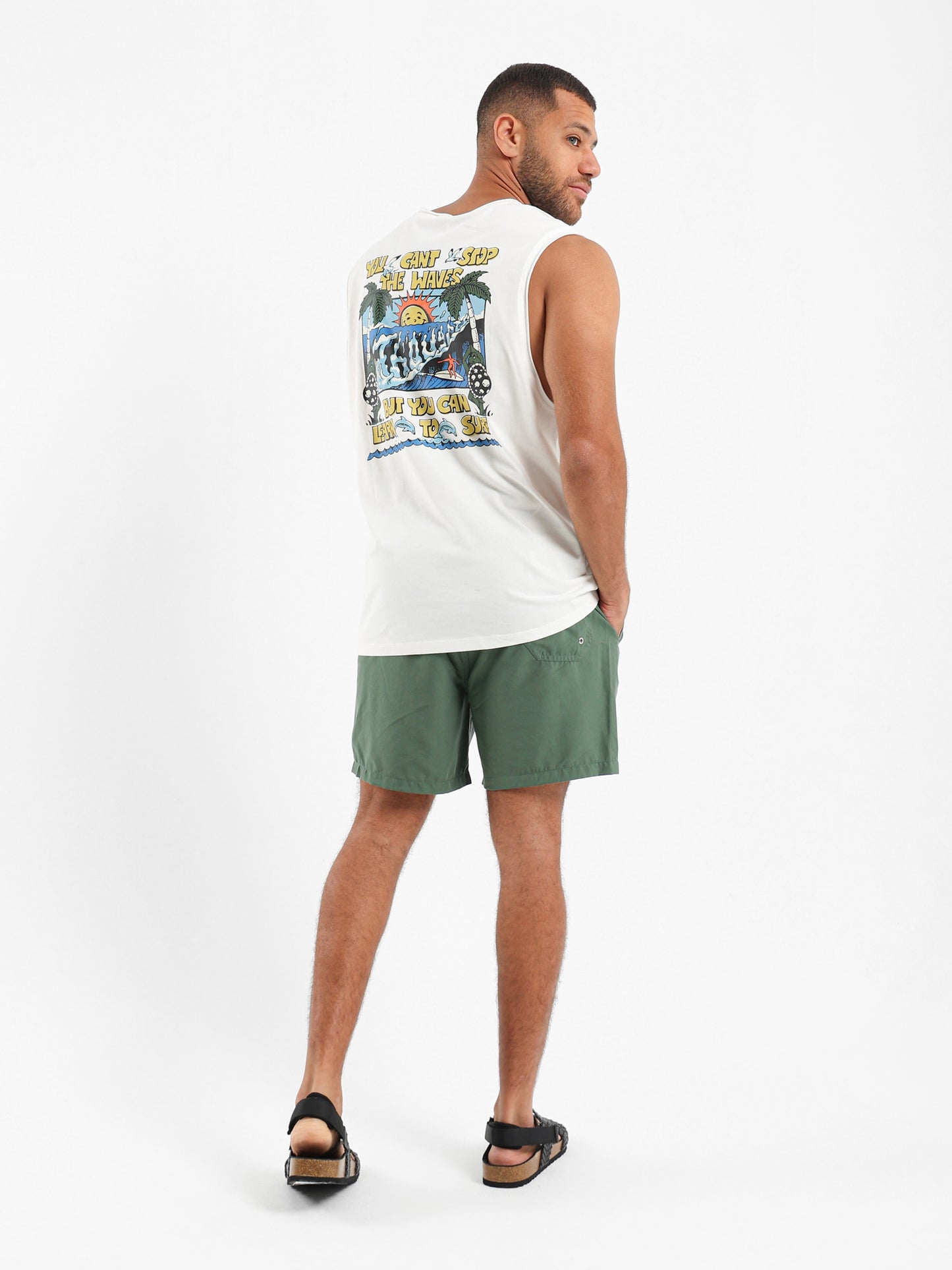 You Cant Stop The Waves Back Print T-Shirt