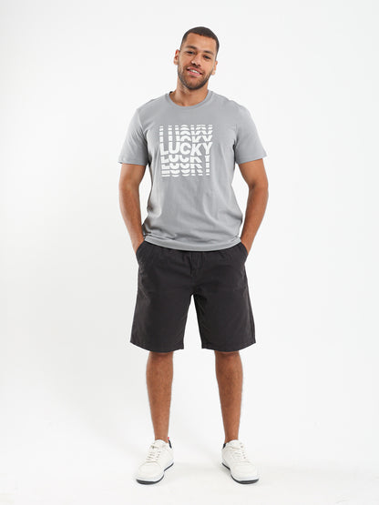 Lucky Front Print T-Shirt