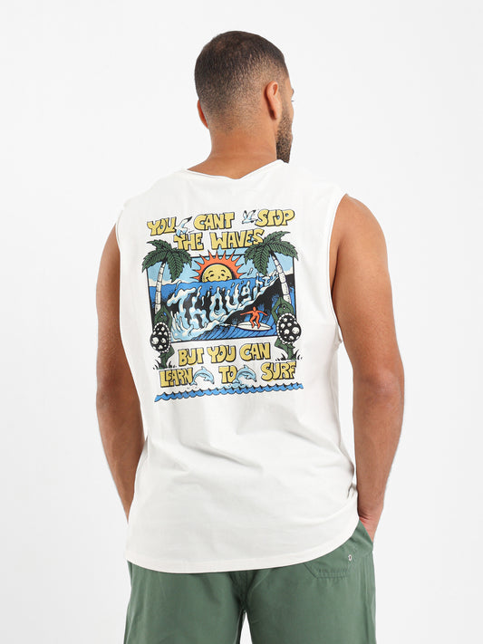You Cant Stop The Waves Back Print T-Shirt
