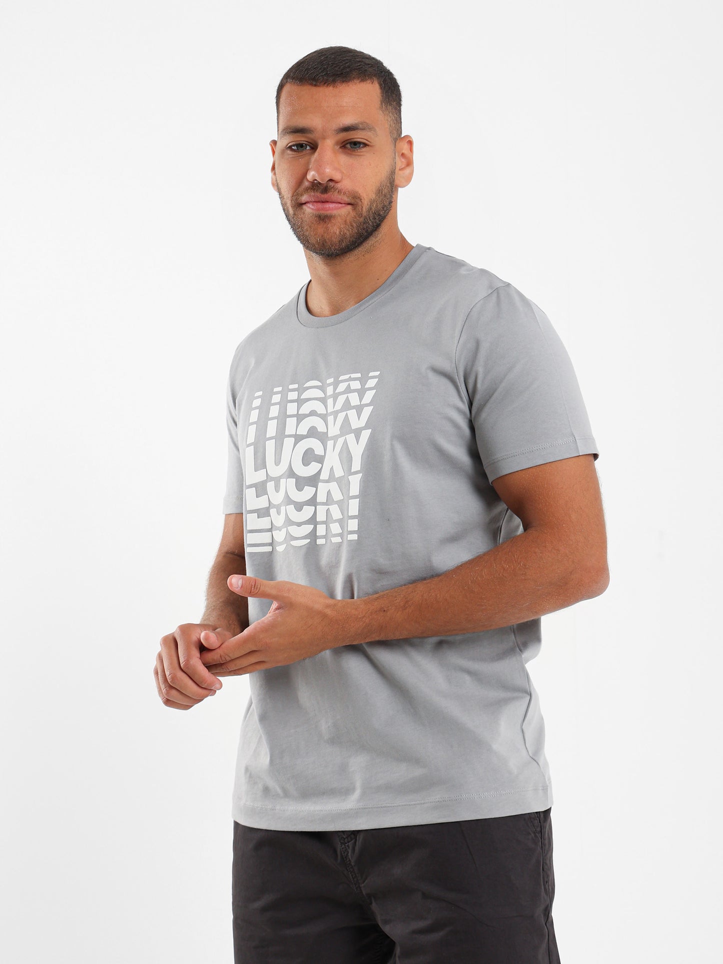Lucky Front Print T-Shirt