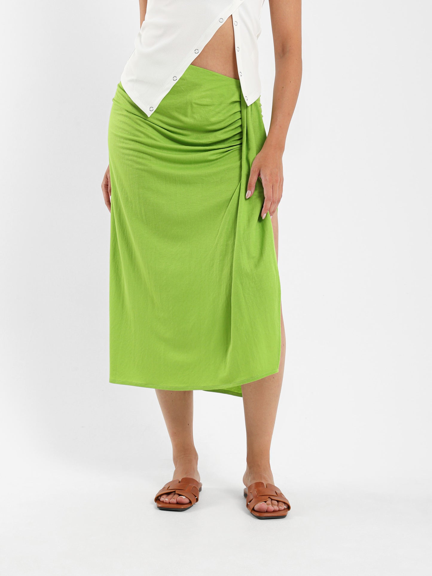 Front Twist Midi Skirt - Outlet