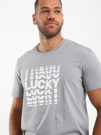 Lucky Front Print T-Shirt