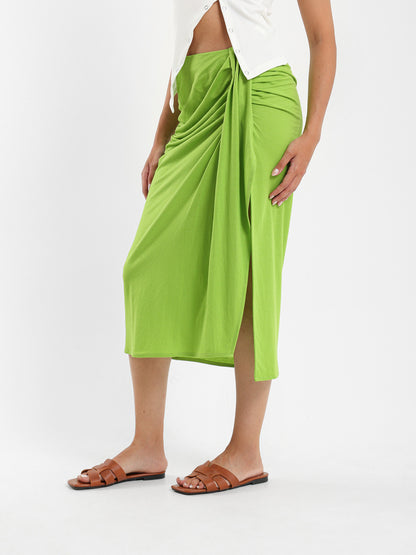 Front Twist Midi Skirt - Outlet