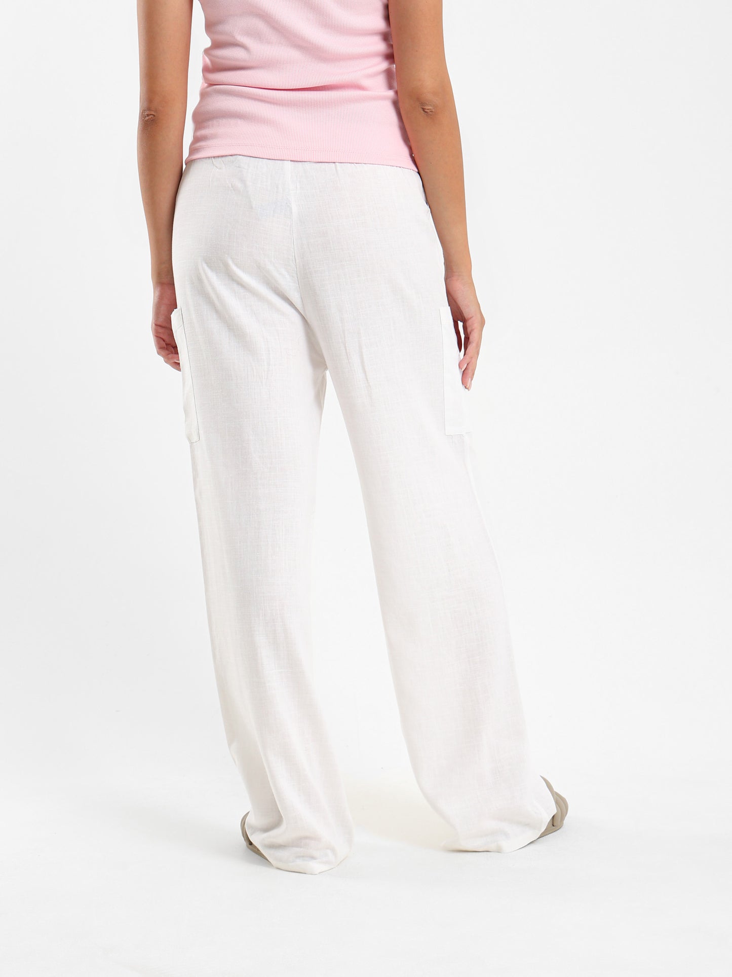 Linen Pants with Drawstring Waist