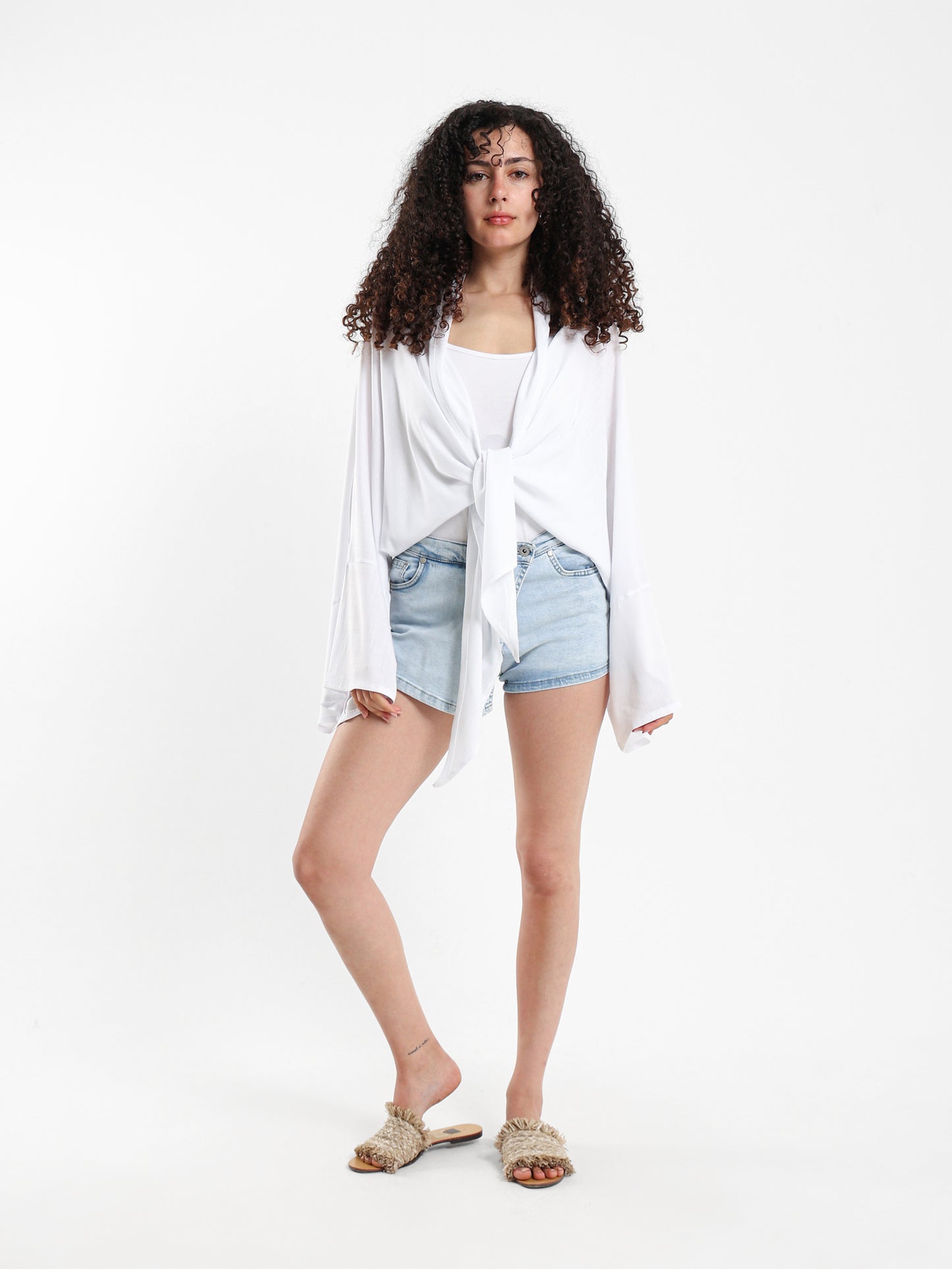 Short Kimono with Front Tie