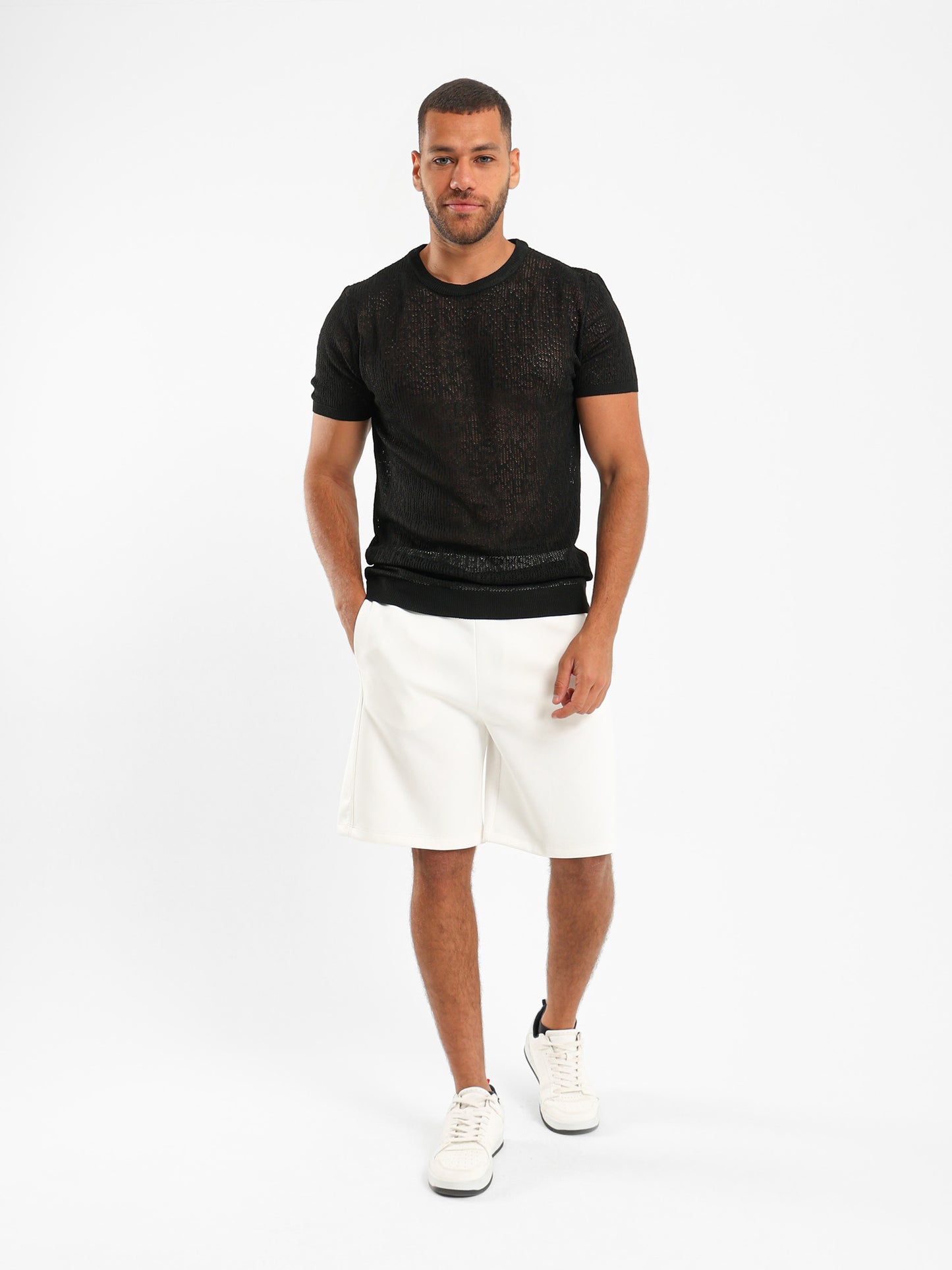 Solid Knitted Shorts
