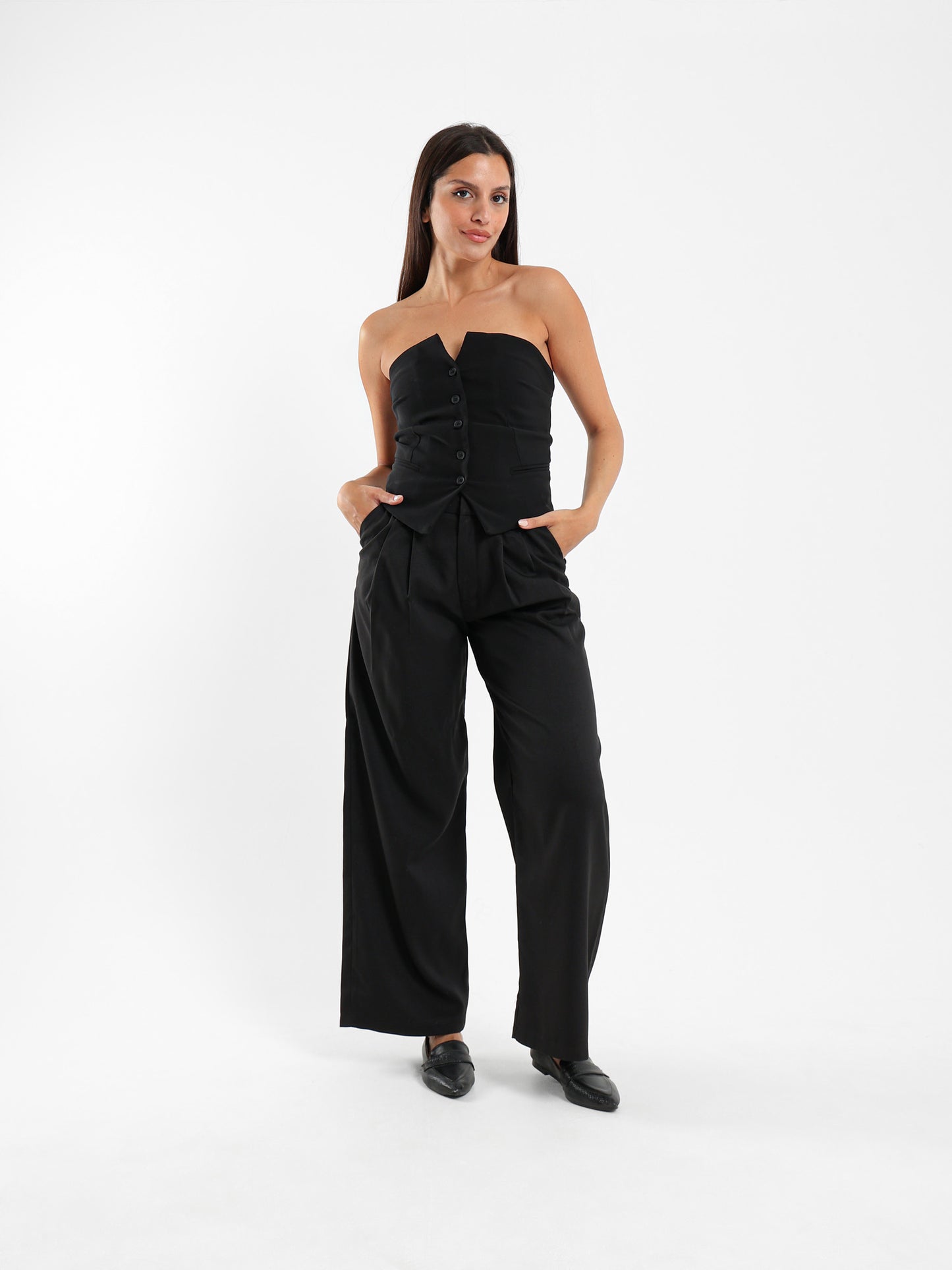 Strapless Buttoned Waistcoat - Outlet
