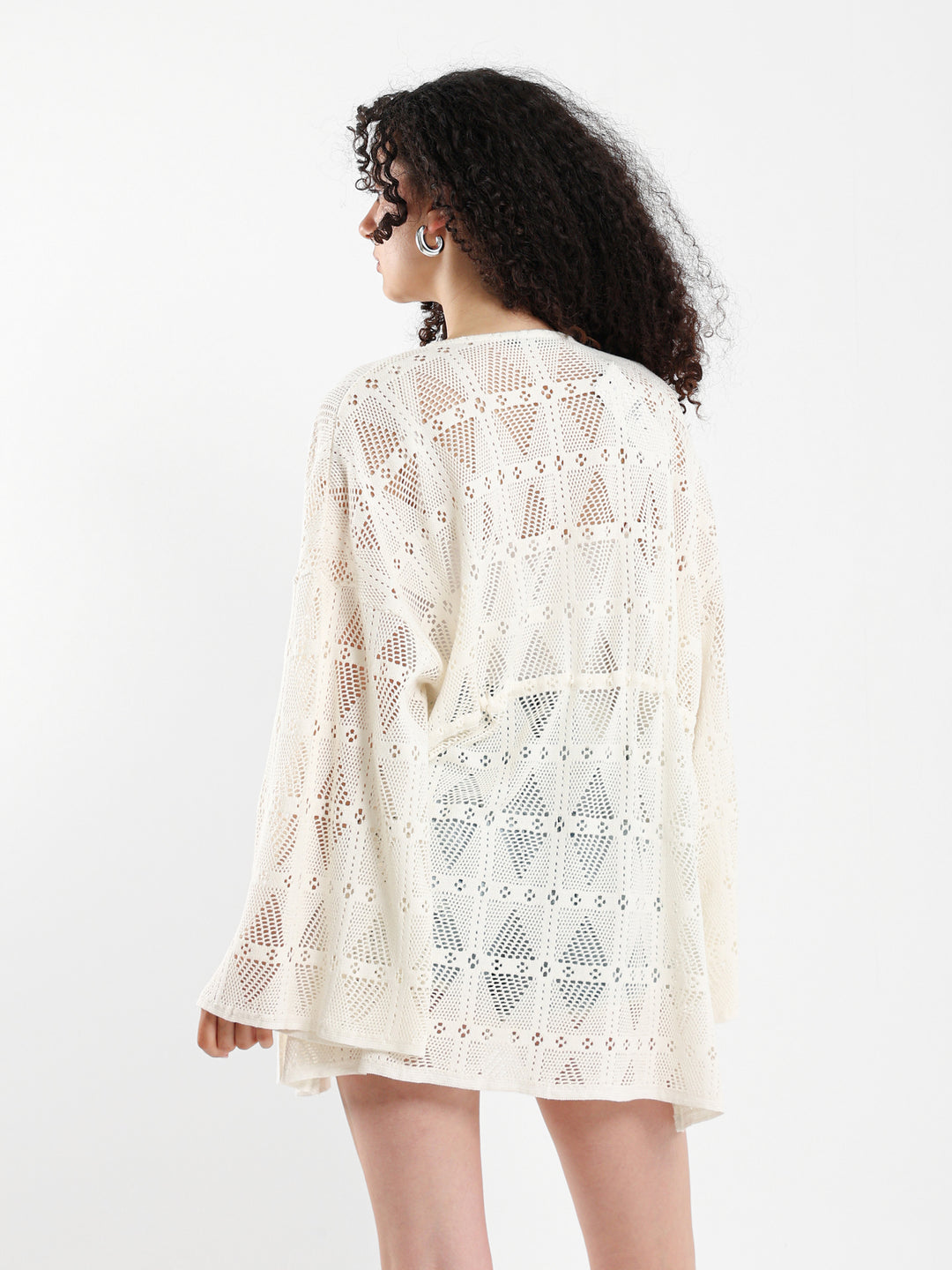 Bell Sleeve Lace Kimono