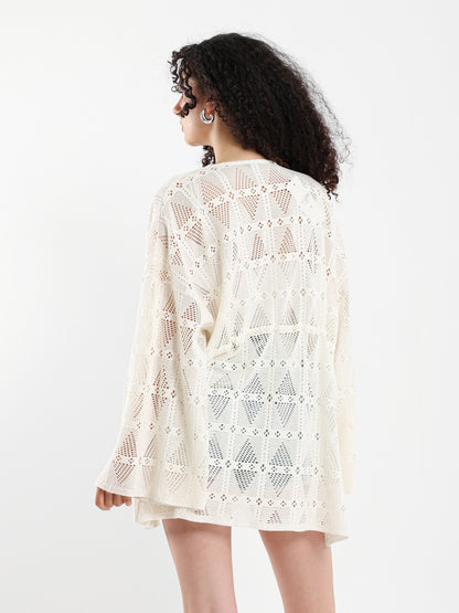 Bell Sleeve Lace Kimono