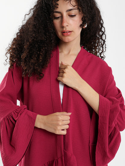 Ruffled Short Kimono