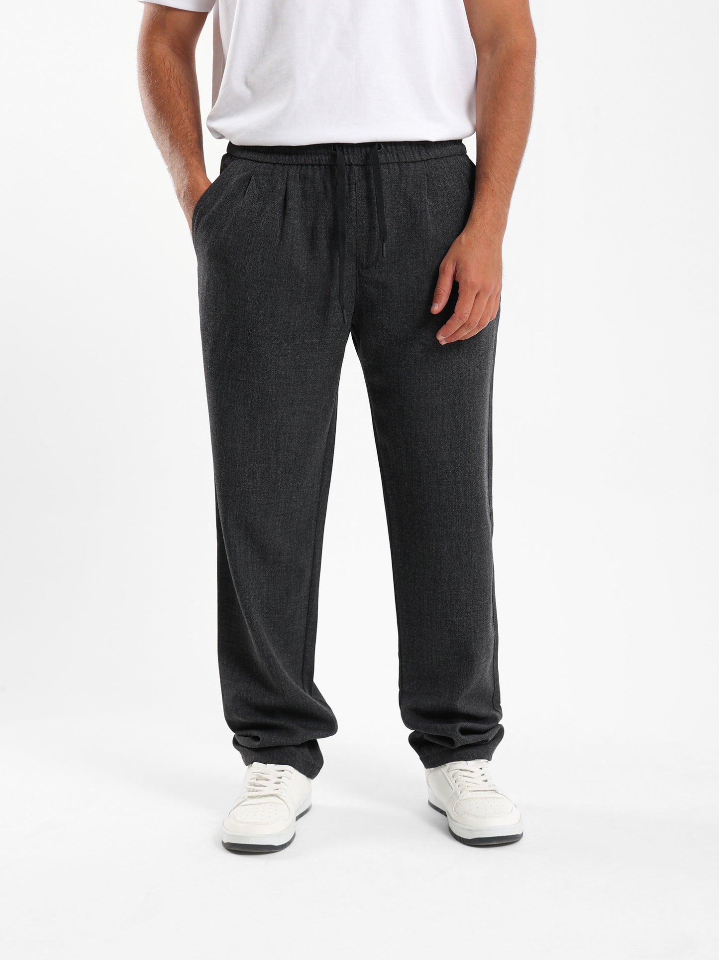 Front Pleats Wool City Pants - Outlet