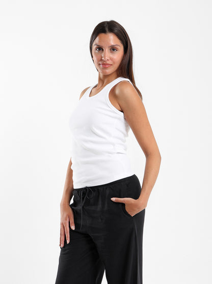 Sleeveless Solid Basic Top