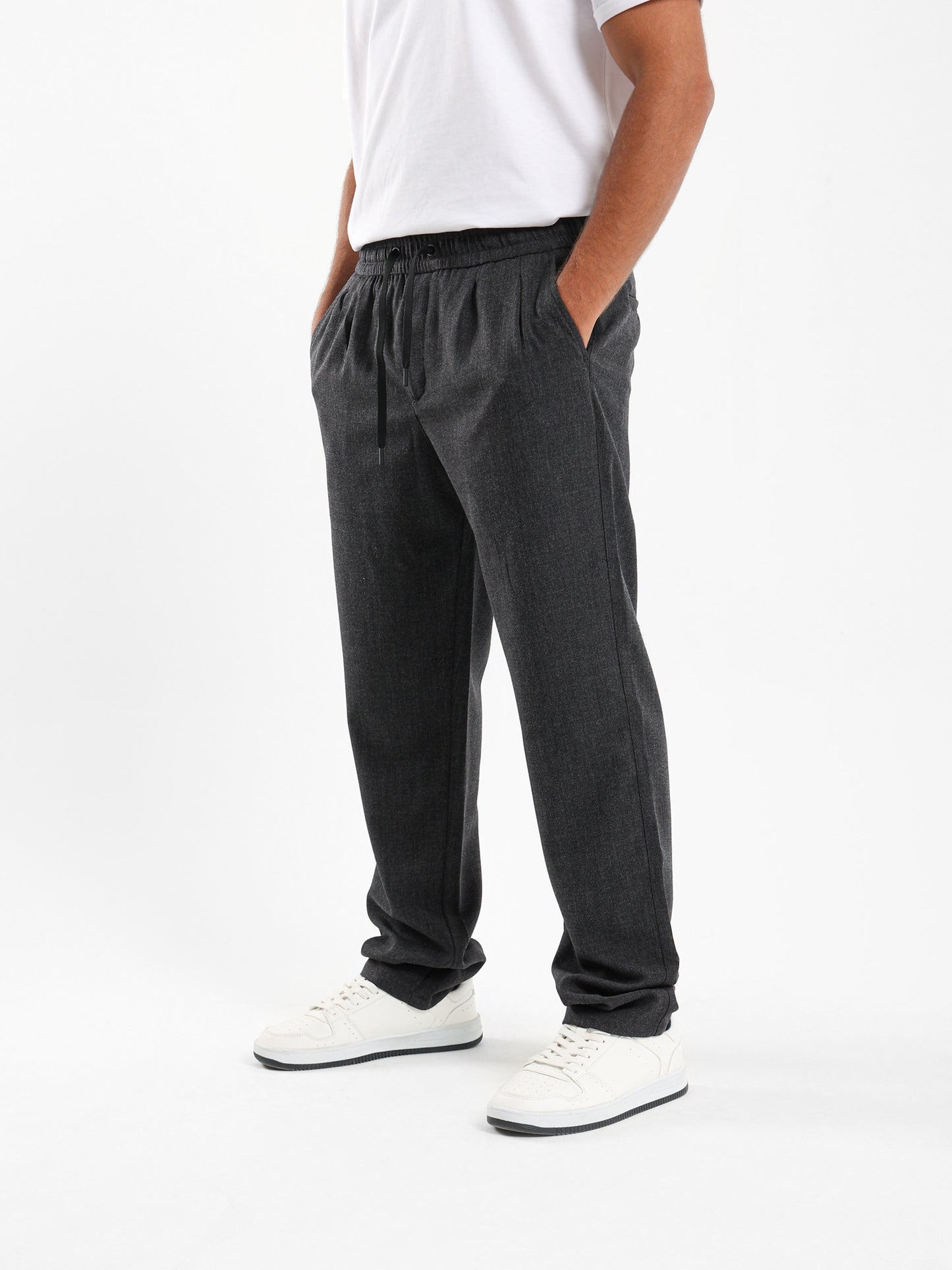 Front Pleats Wool City Pants - Outlet