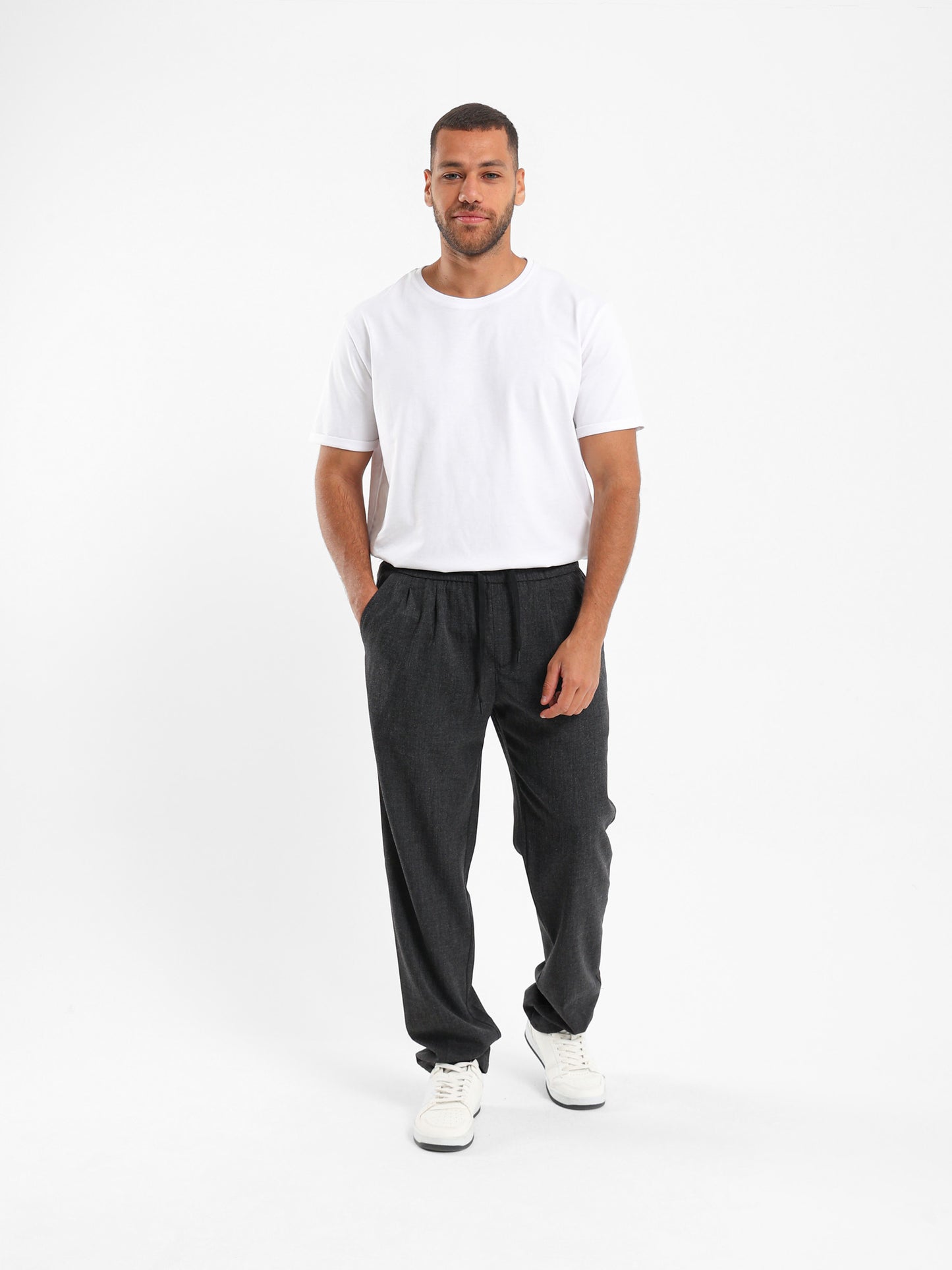 Front Pleats Wool City Pants - Outlet