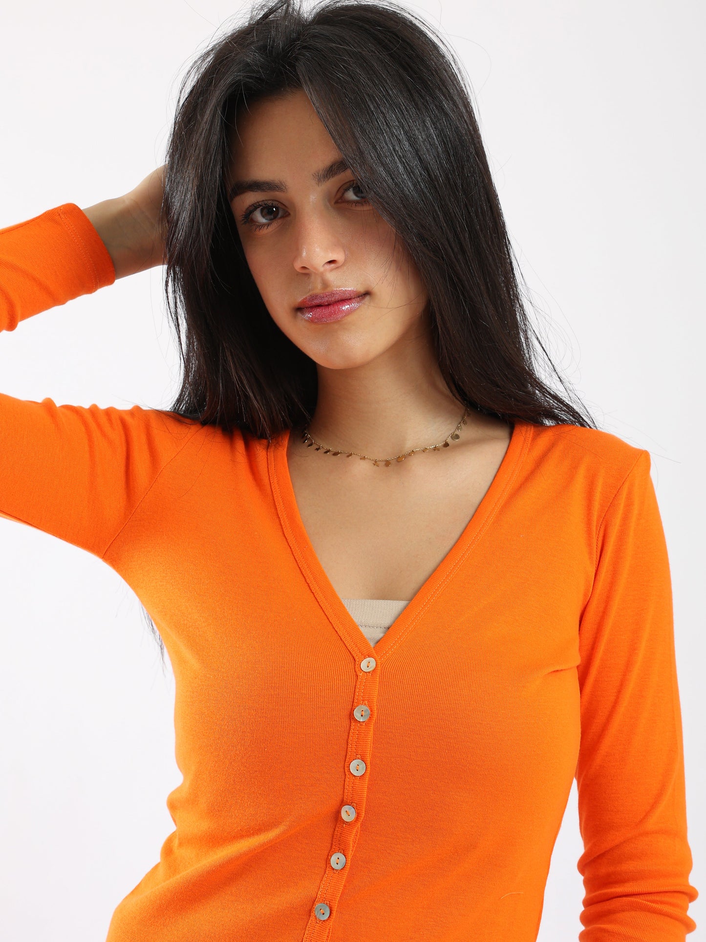 Cardigan - Button Closure - Slip-On - Outlet