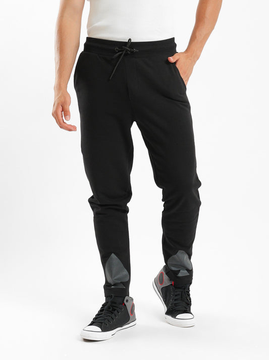 Sweatpants - Drawstring - Front Printed Hem