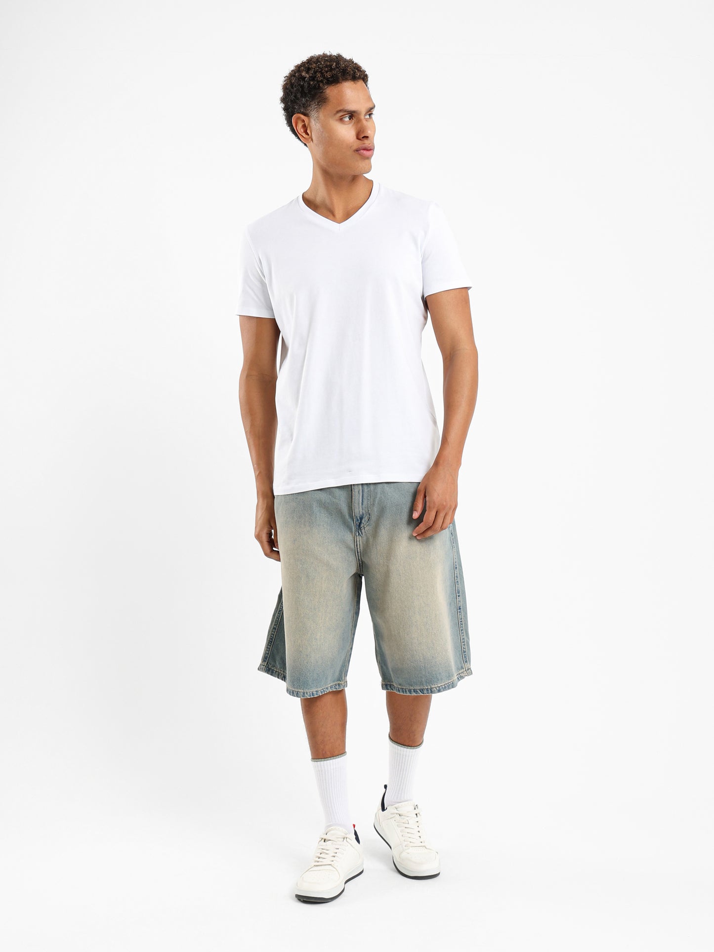 V Neck Half Sleeves Tee - Outlet
