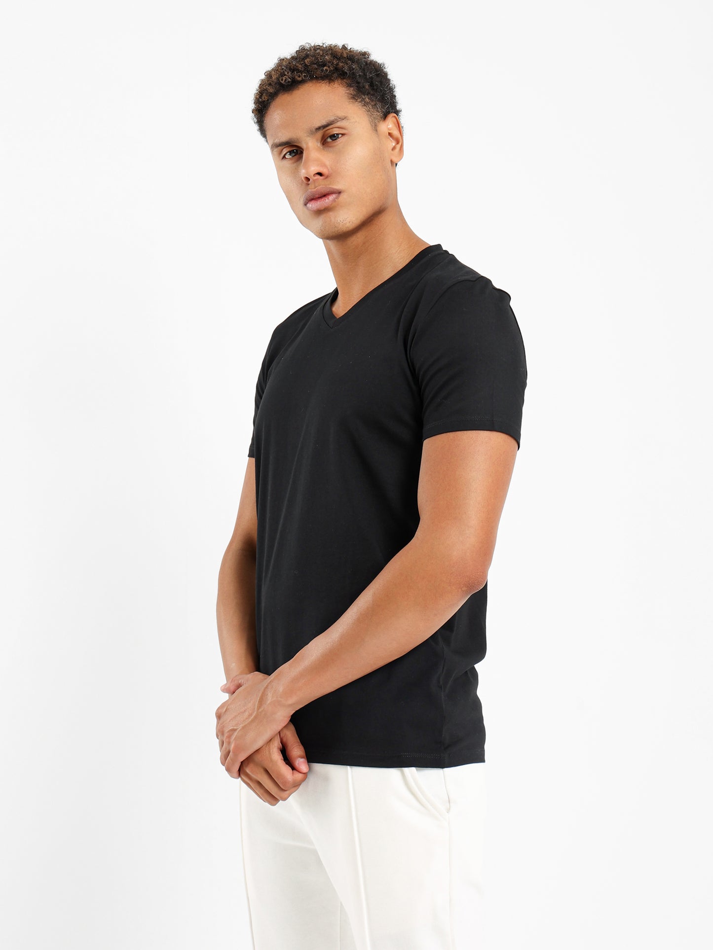 V Neck Half Sleeves Tee - Outlet
