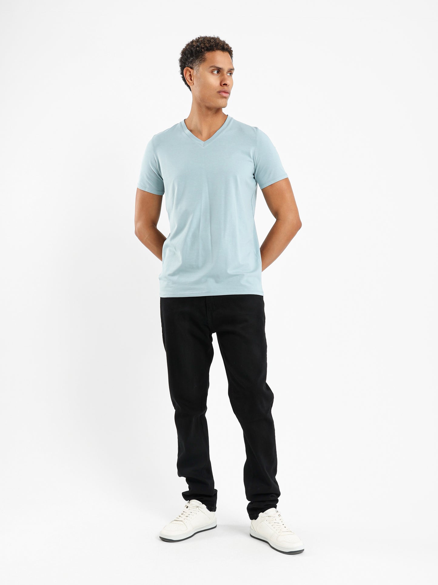 V Neck Half Sleeves Tee - Outlet