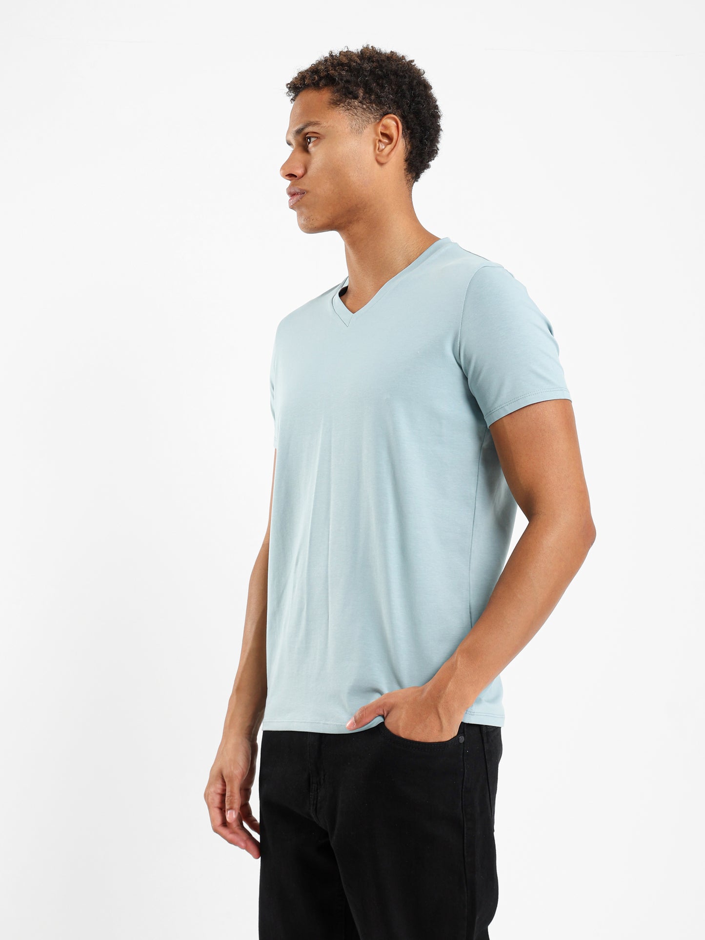 V Neck Half Sleeves Tee - Outlet