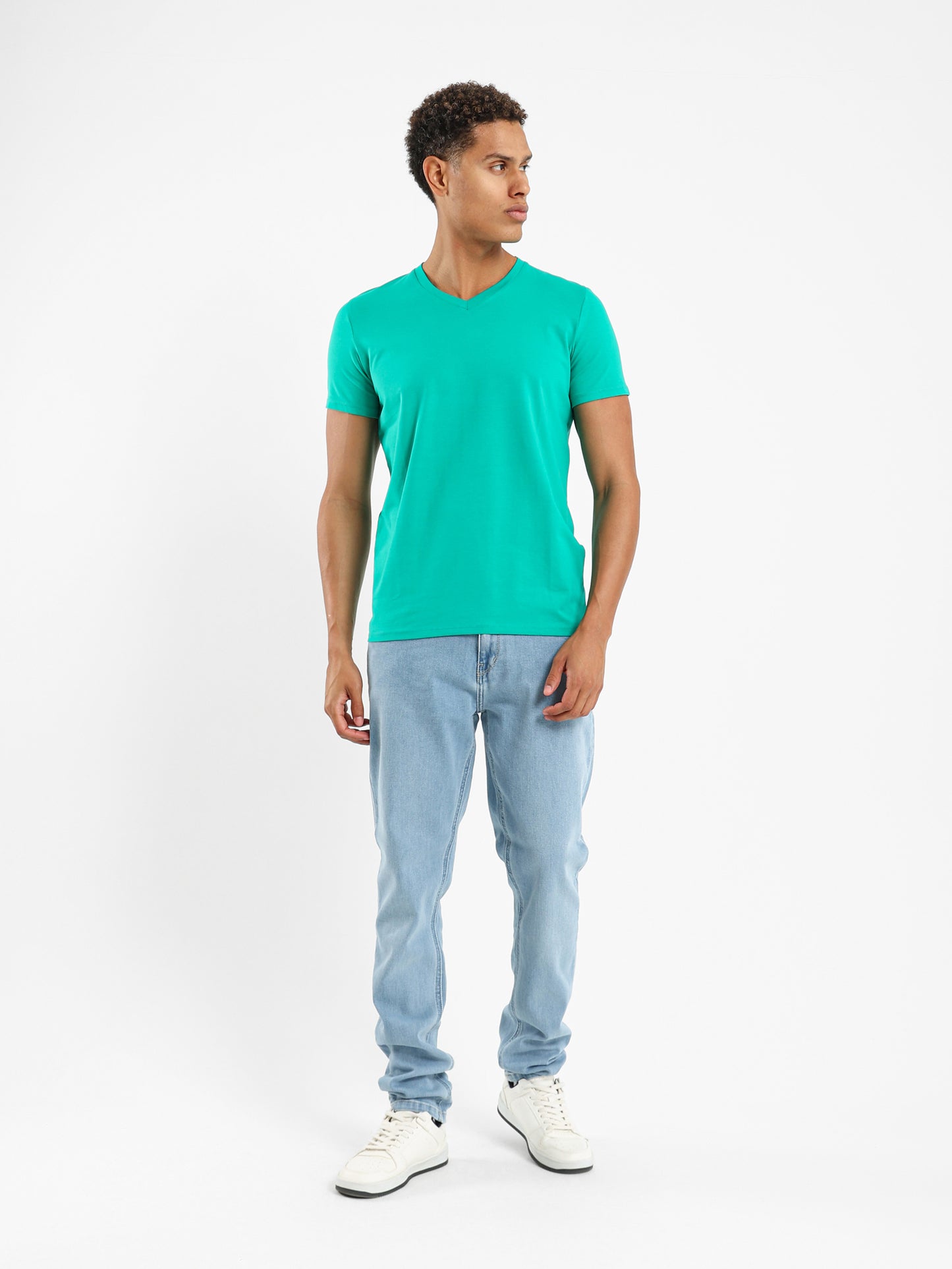 V Neck Half Sleeves Tee - Outlet