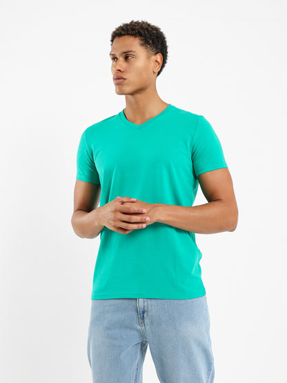 V Neck Half Sleeves Tee - Outlet