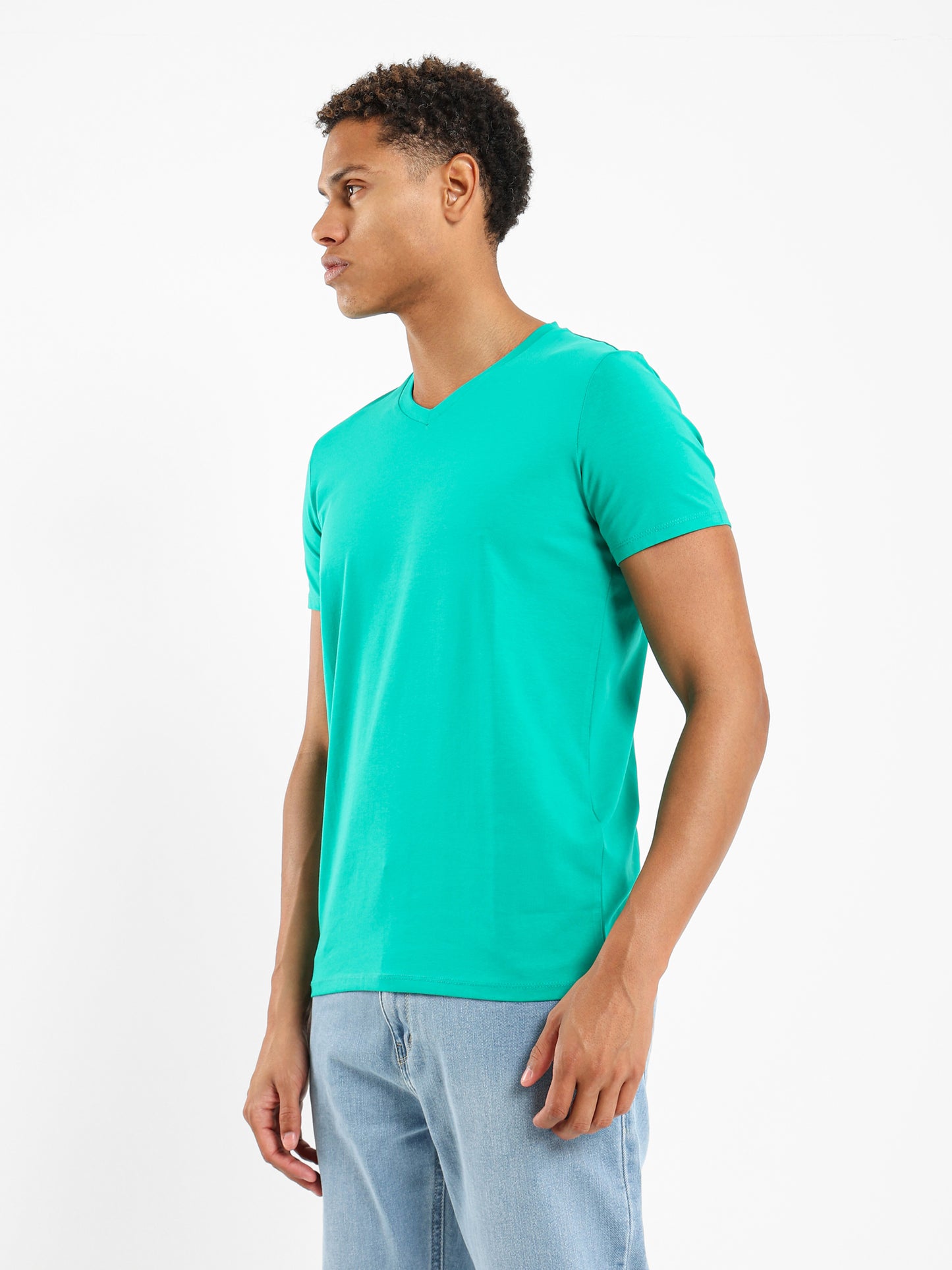 V Neck Half Sleeves Tee - Outlet