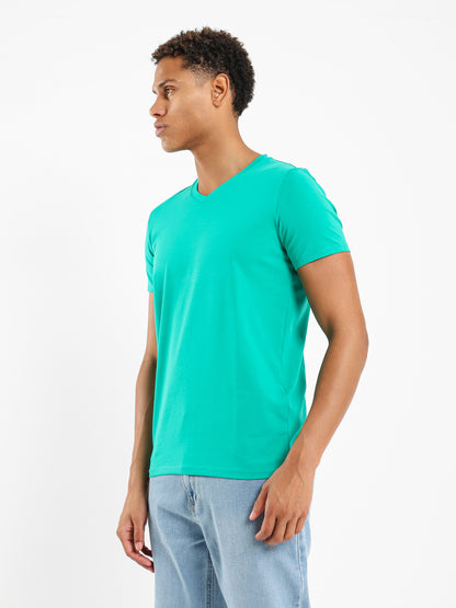V Neck Half Sleeves Tee - Outlet