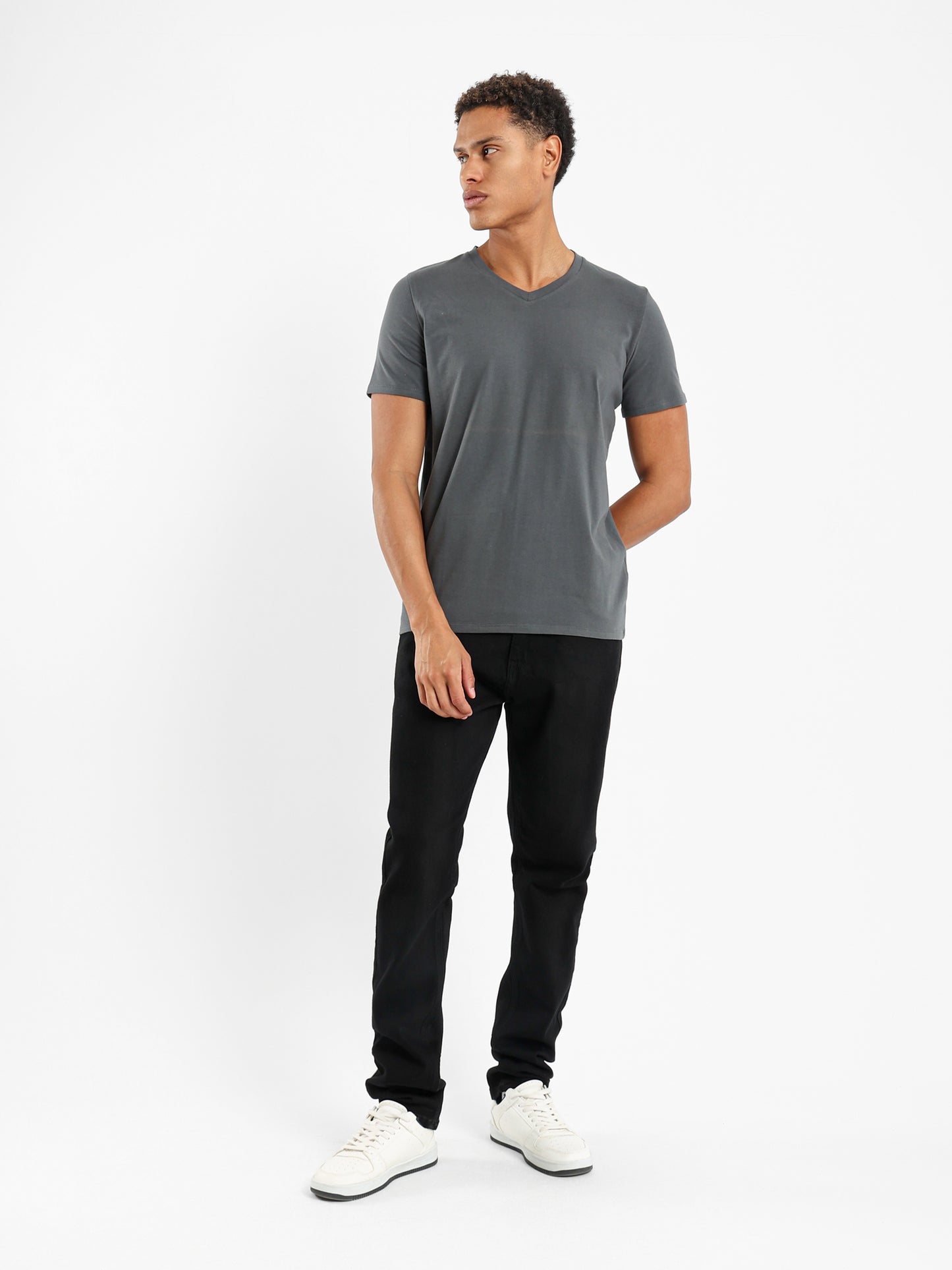 V Neck Half Sleeves Tee - Outlet