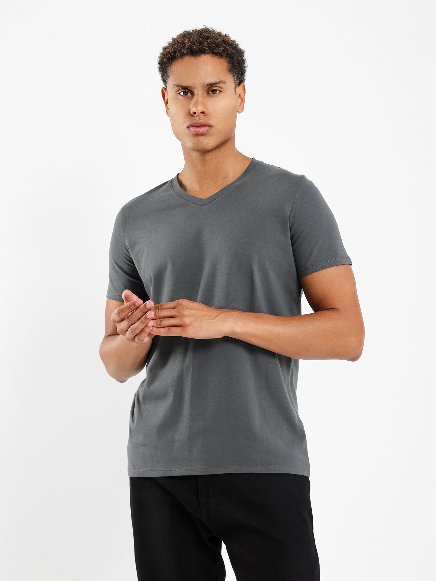 V Neck Half Sleeves Tee - Outlet