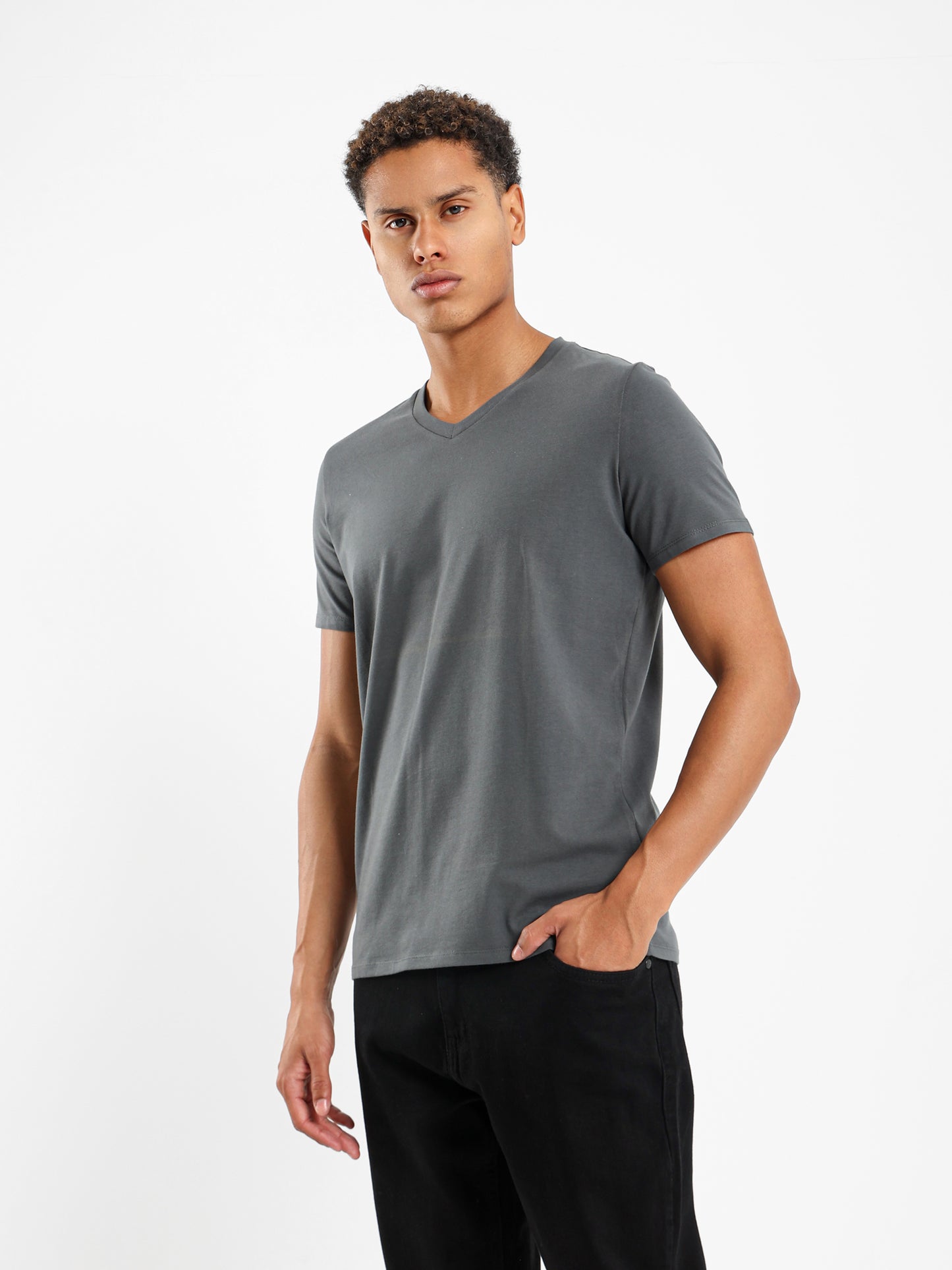 V Neck Half Sleeves Tee - Outlet