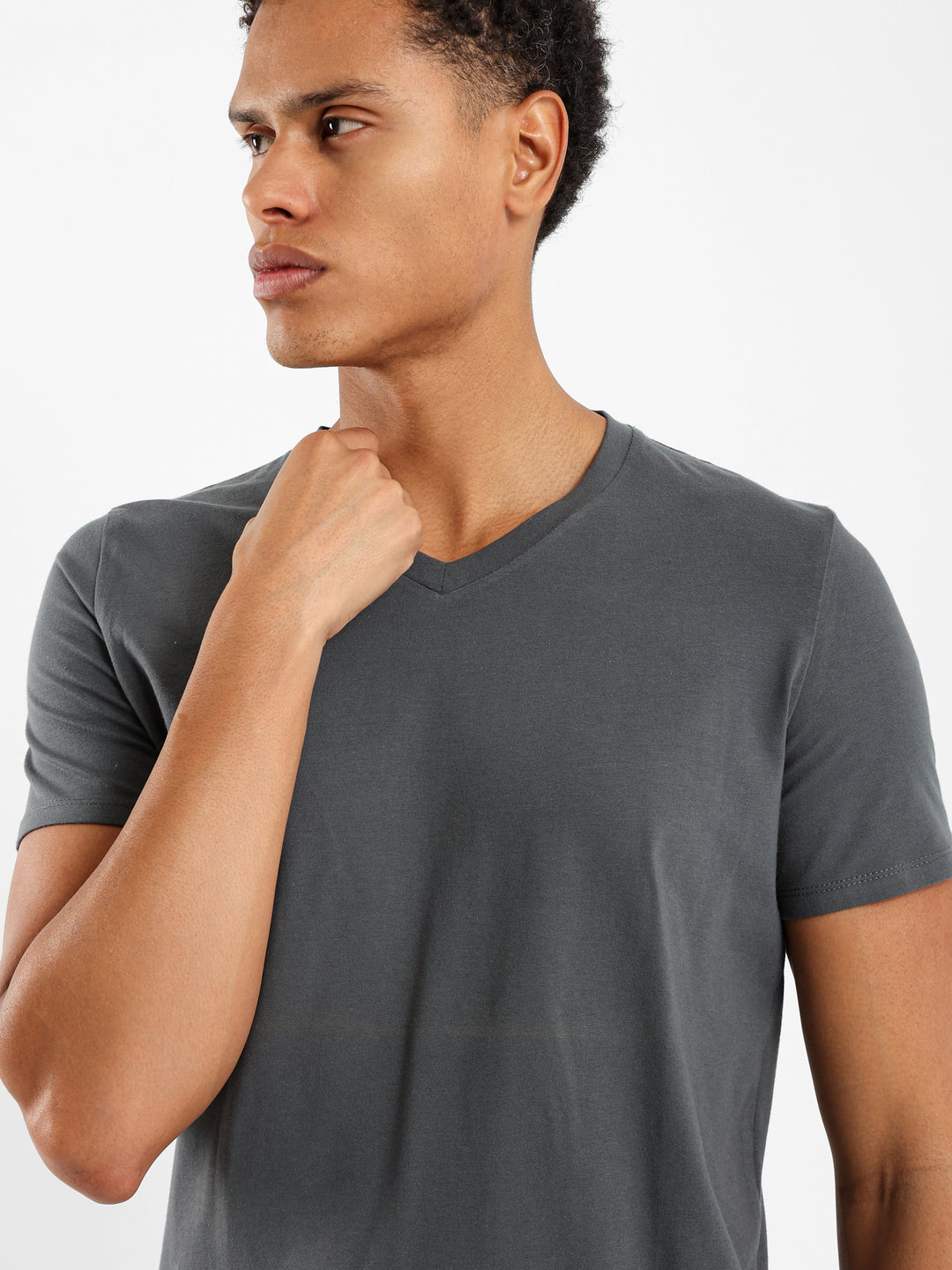 V Neck Half Sleeves Tee - Outlet