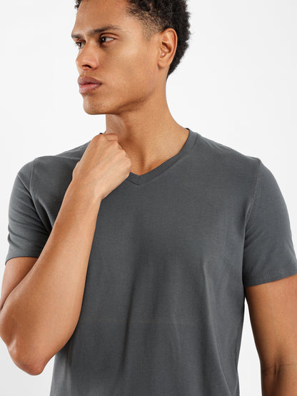 V Neck Half Sleeves Tee - Outlet
