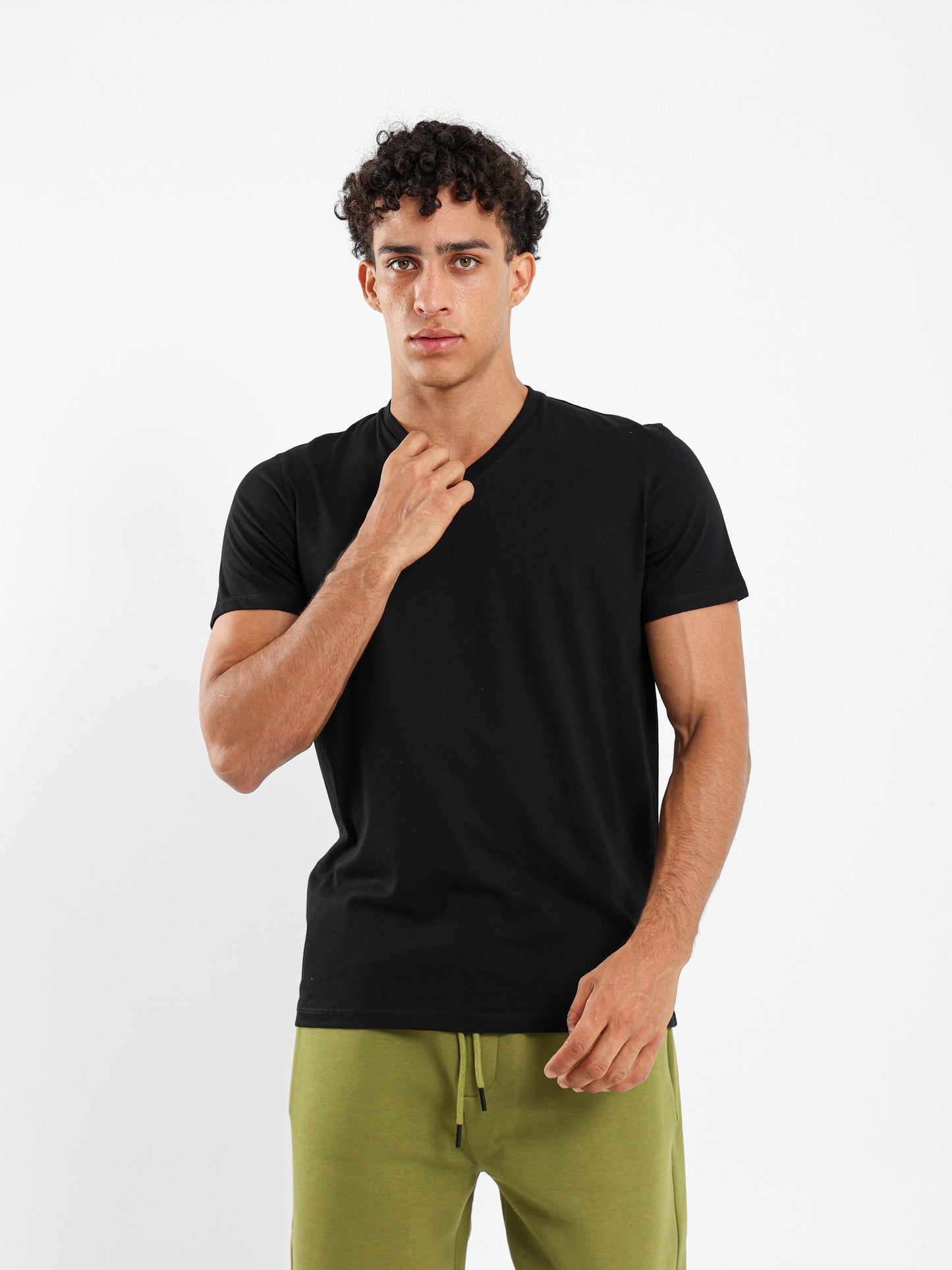 T-Shirt Regular Finished V-Neck - Outlet