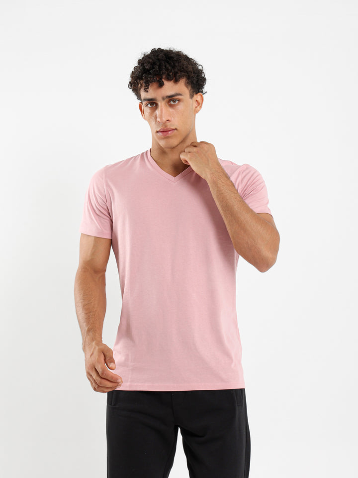 T-Shirt Regular Finished V-Neck - Outlet