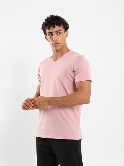 T-Shirt Regular Finished V-Neck - Outlet