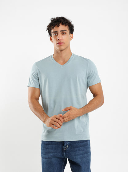 T-Shirt Regular Finished V-Neck - Outlet