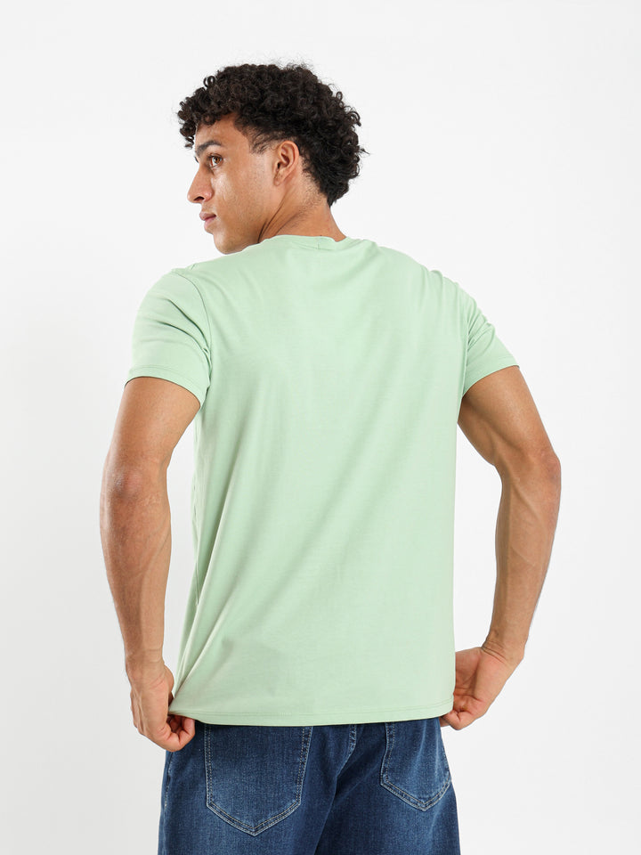 T-Shirt Regular Finished V-Neck - Outlet